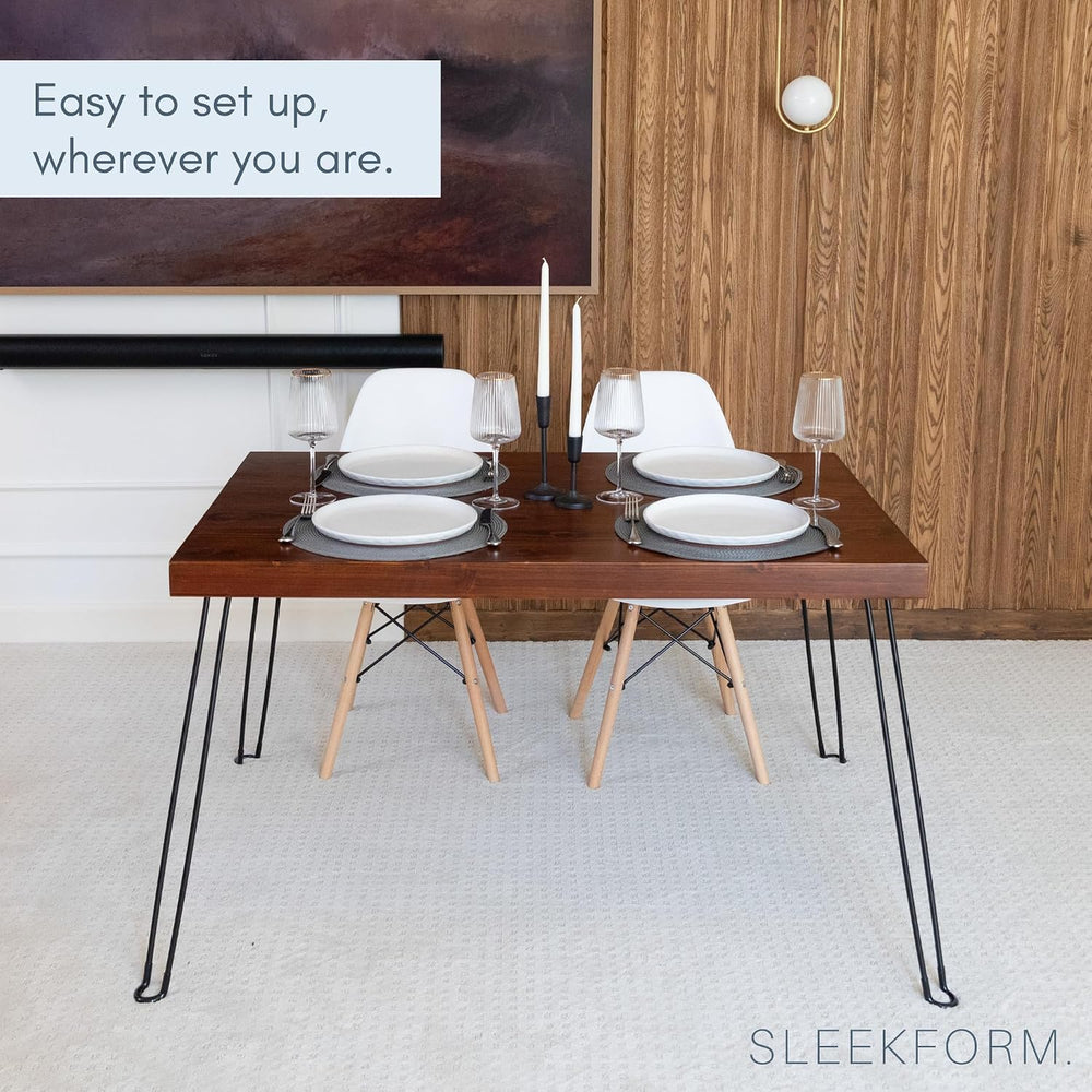 Sleekform Wooden Folding Dining Table for 4, 47 x 30 Inch