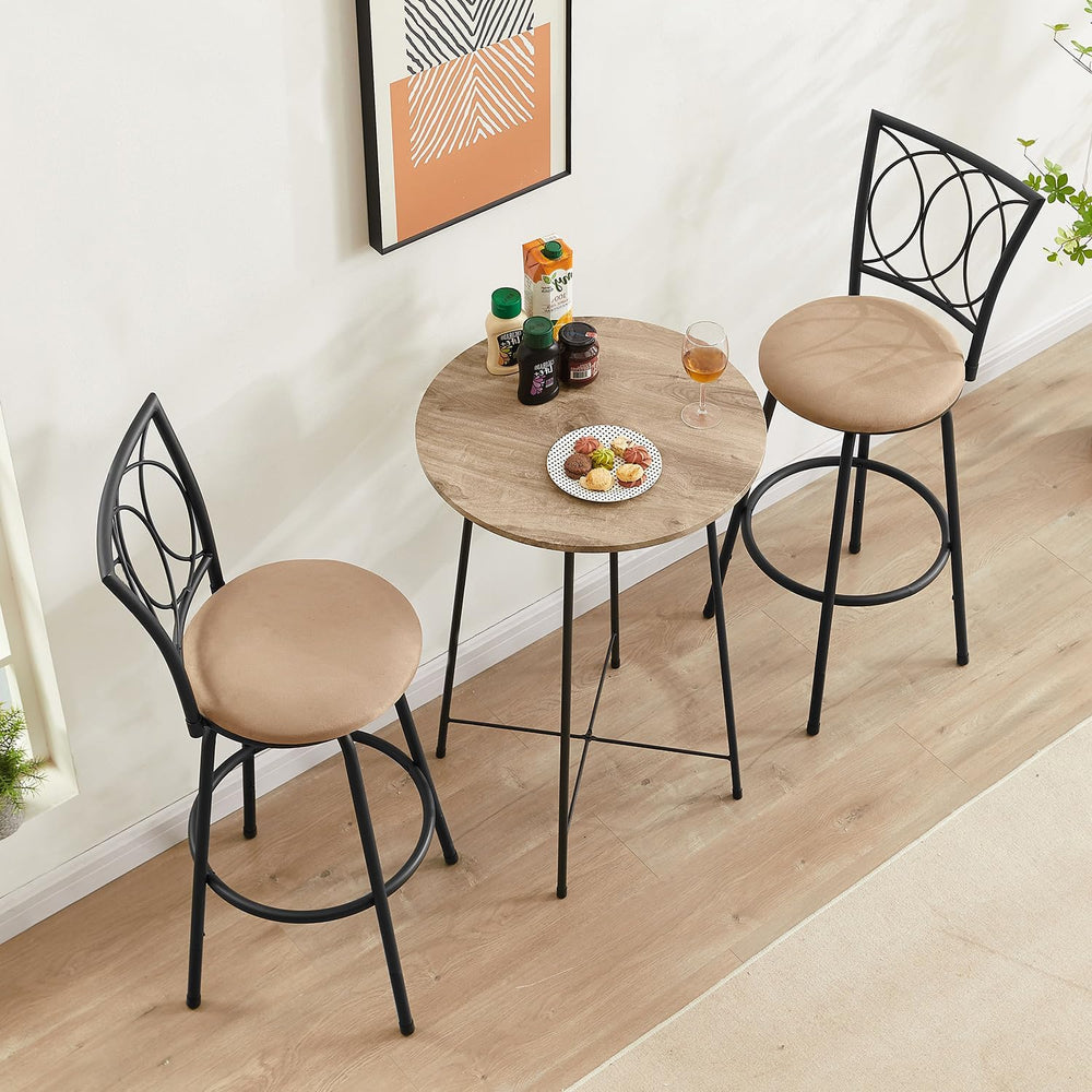 VECELO Adjustable Counter Stools, Steel Bistro Pub Chairs, Bar Stools with 36...