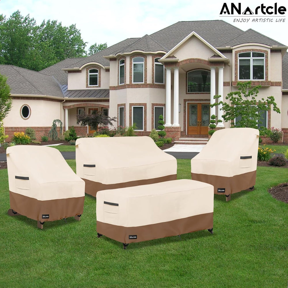 ANartcle Patio Adirondack Chair Cover 2 Pack,600D Waterproof Heavy Duty Outdo...
