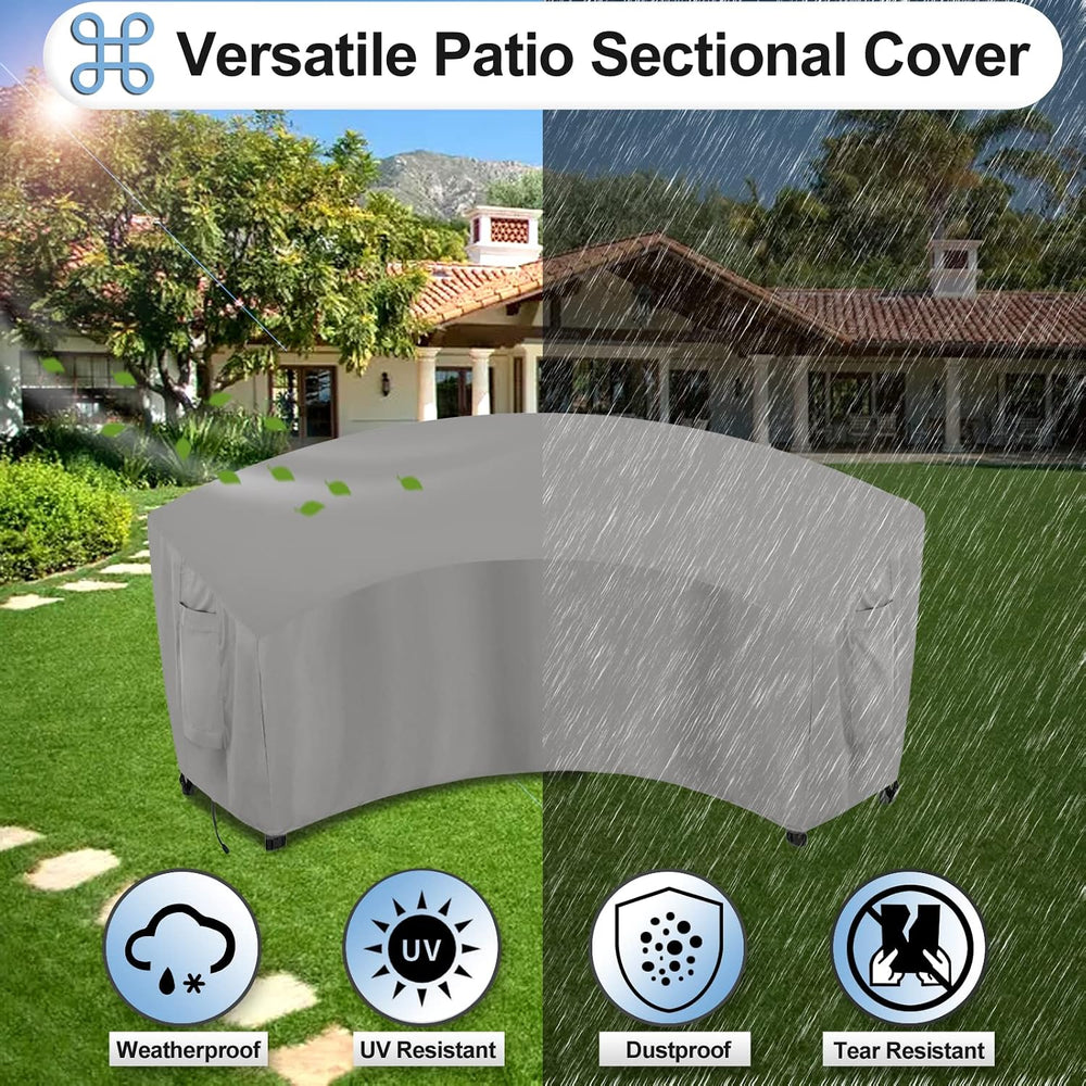 OutdoorLines Waterproof Curved Outdoor Sectional Cover