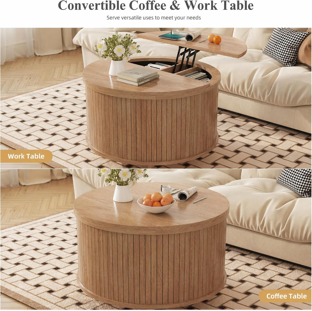 Easyego Lift Top Coffee Table for Small Spaces, 31.5" Mid-Century Modern...