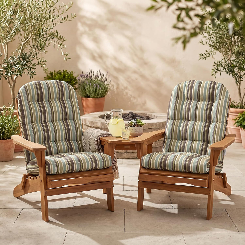 RSH DECOR: Sunbrella Tufted Adirondack Chair Cushions Set of 2 | Sunbrella Pe...