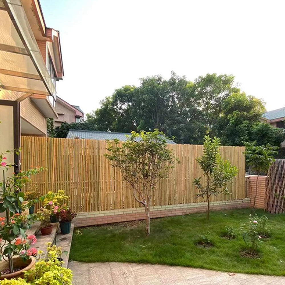 Bamboo Fencing Roll 6 ft High x 8 ft Long x 0.75 in D, Natural Bamboo Privacy...