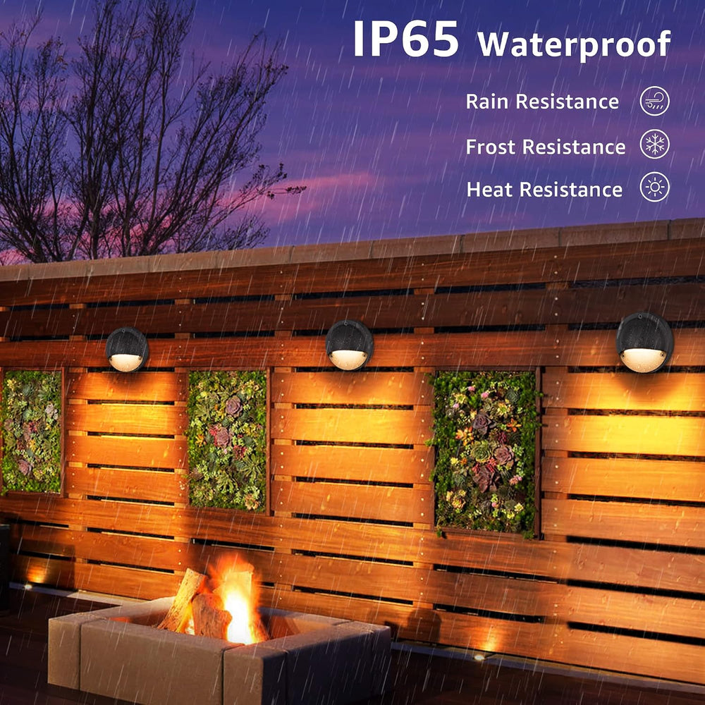 SUNVIE 5W 4" Low Voltage Deck Lights LED 3000K Brown Cast-Aluminum 12-Pack