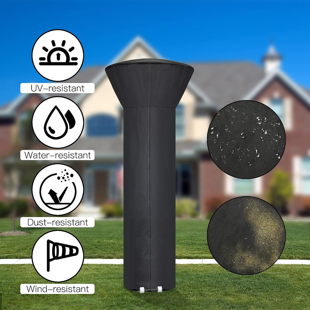 [2 Pack] Patio Heater Covers with Zipper and Storage Bag,Waterproof,Dustproof...