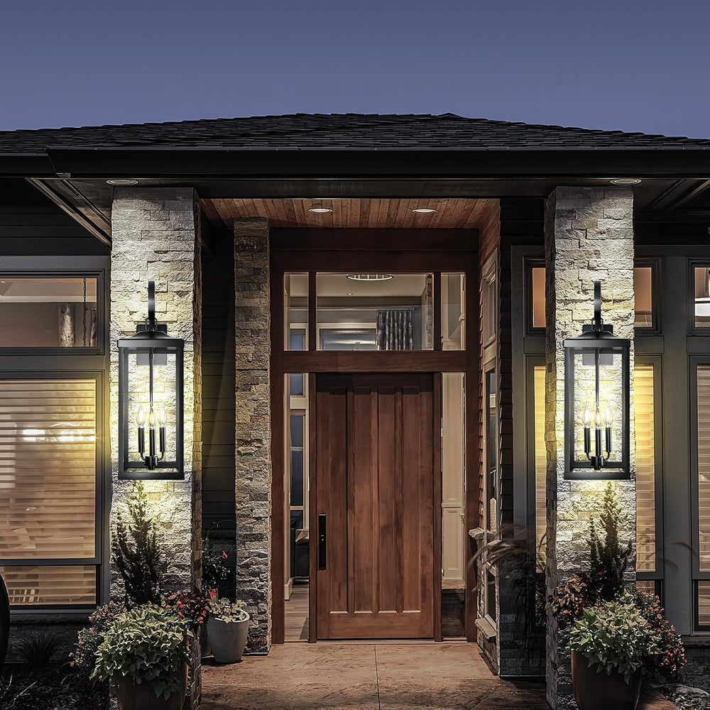 24" Extra Large Outdoor Wall Lights, Waterproof Outdoor Wall Sconce 3-Light