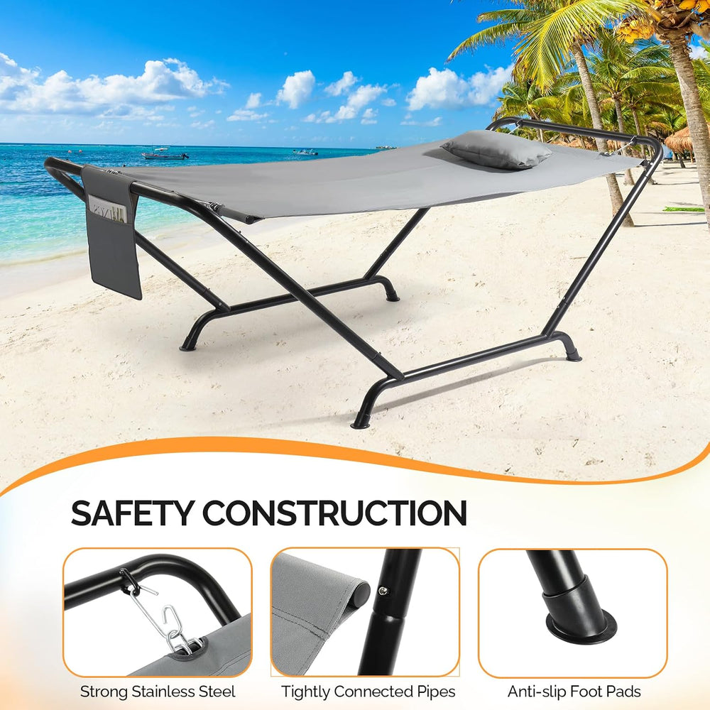 ONCLOUD Freestanding Hammock with Stand, 600LBS Heavy Duty Outdoor Hammock, S...