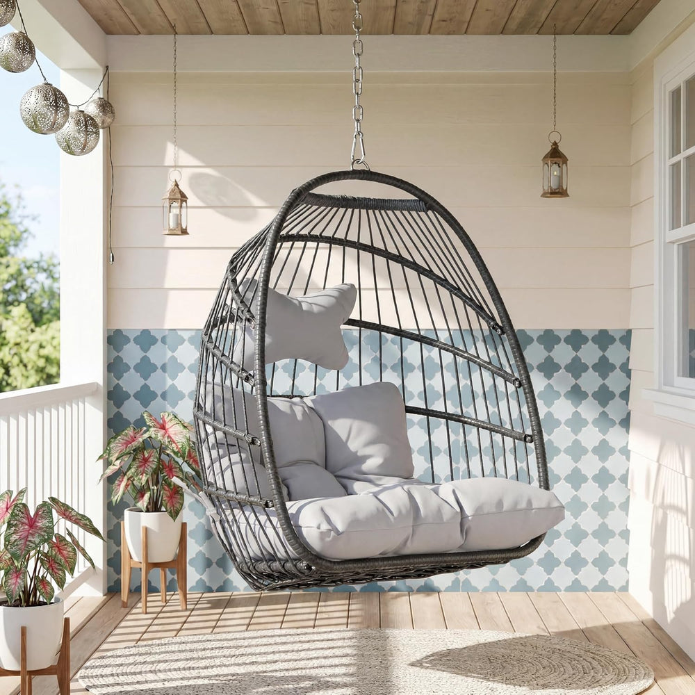 RADIATA Outdoor Hanging Egg Chair Without Stand, Rattan Swing Basket Chair
