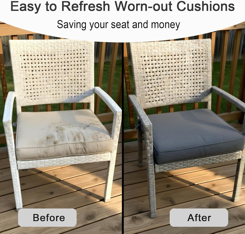 NettyPro Patio Cushion Covers Replacement Set 4 Water Repellent UV Resistant ...