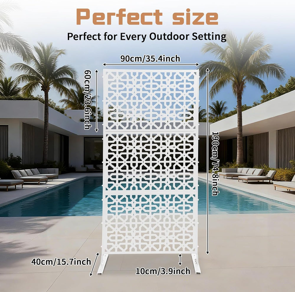 Outdoor Privacy Fence Screen,Freestanding Privacy Screen & Panels with St...