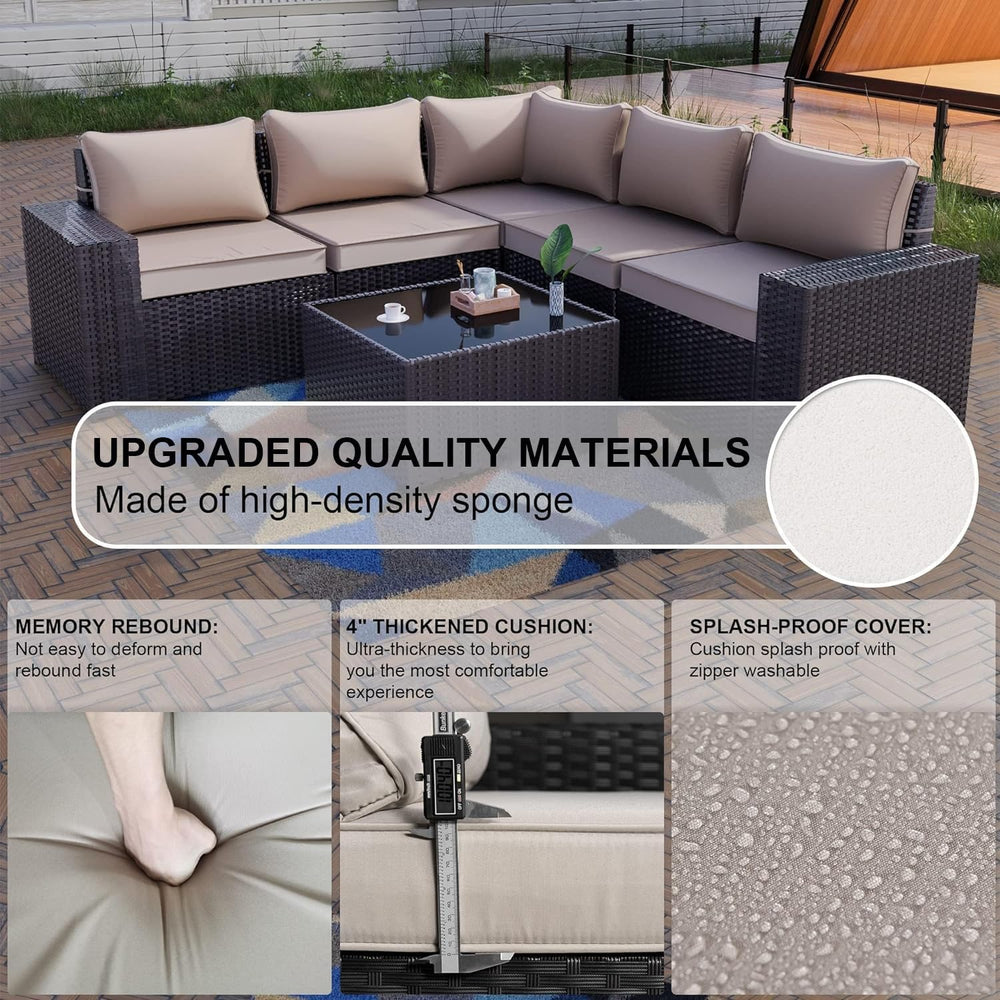 Kullavik 9 Piece Outdoor Wicker Patio Furniture Set with Swivel Chairs