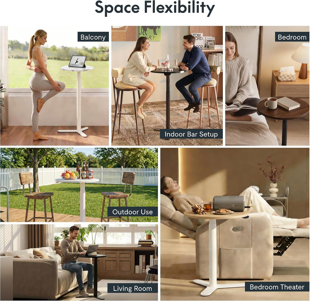 FLEXISPOT Gas Spring Lift Sit-to-Stand Table,20" Round Bar Table