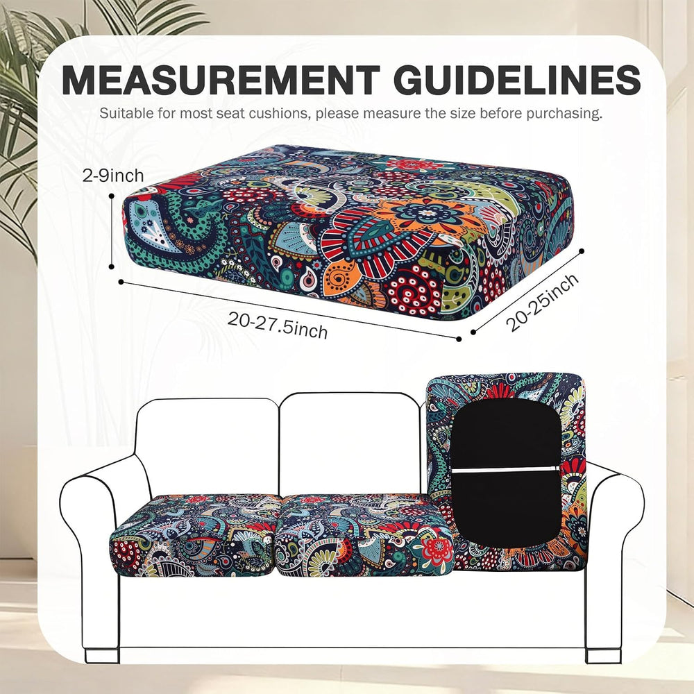 hyha 8Pcs Patio Cushion Covers, Stretch Outdoor Couch Cushion Covers