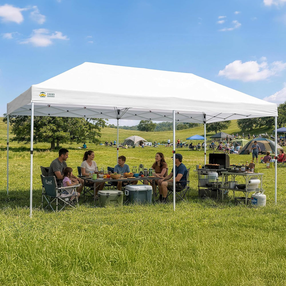 CROWN SHADES 10x20 Pop Up Canopy Tent, Event Shelter,White