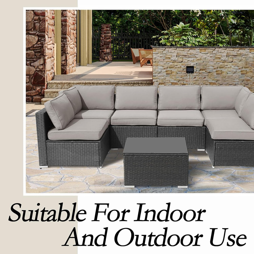 14Pieces Patio Cushion Covers Replacement Outdoor Couch Cushions Covers Splas...