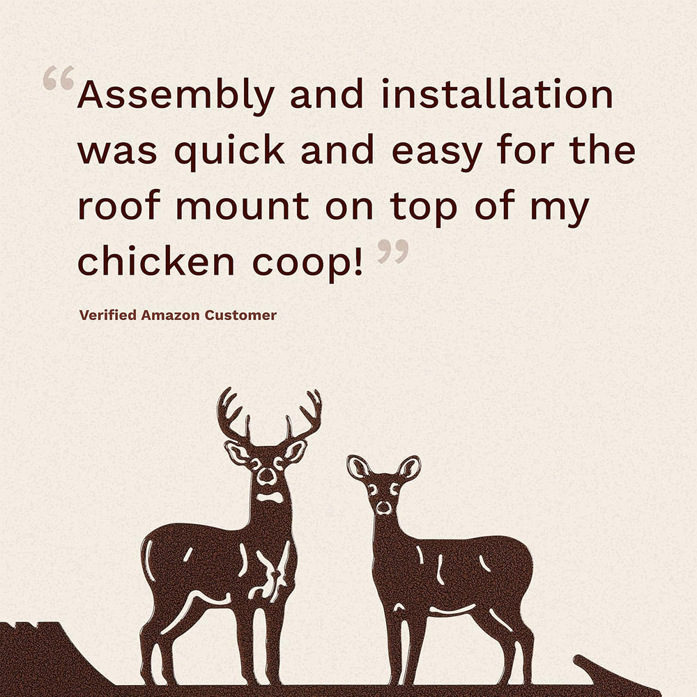 EZ Vane Steel Standing Deer Weathervane with Wind Cups — Roof Mount