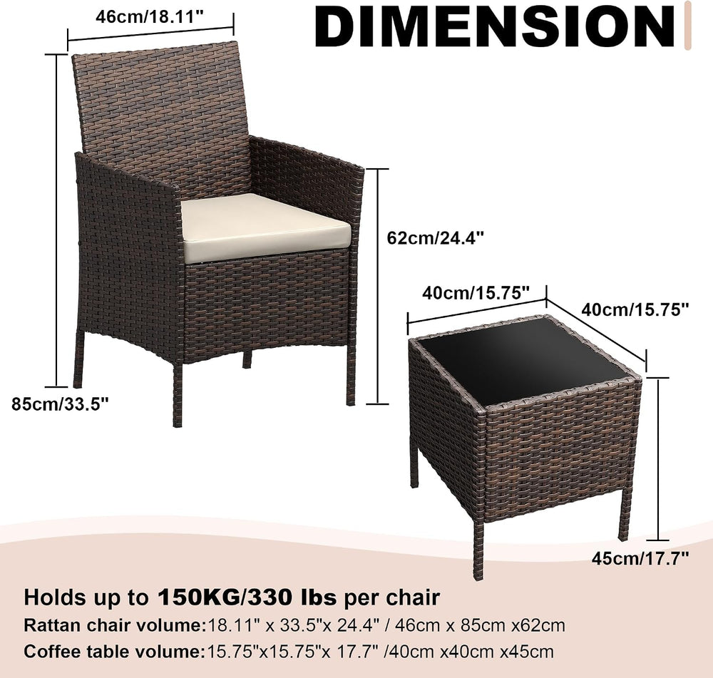 GarveeLife 3-Piece Patio Furniture Set