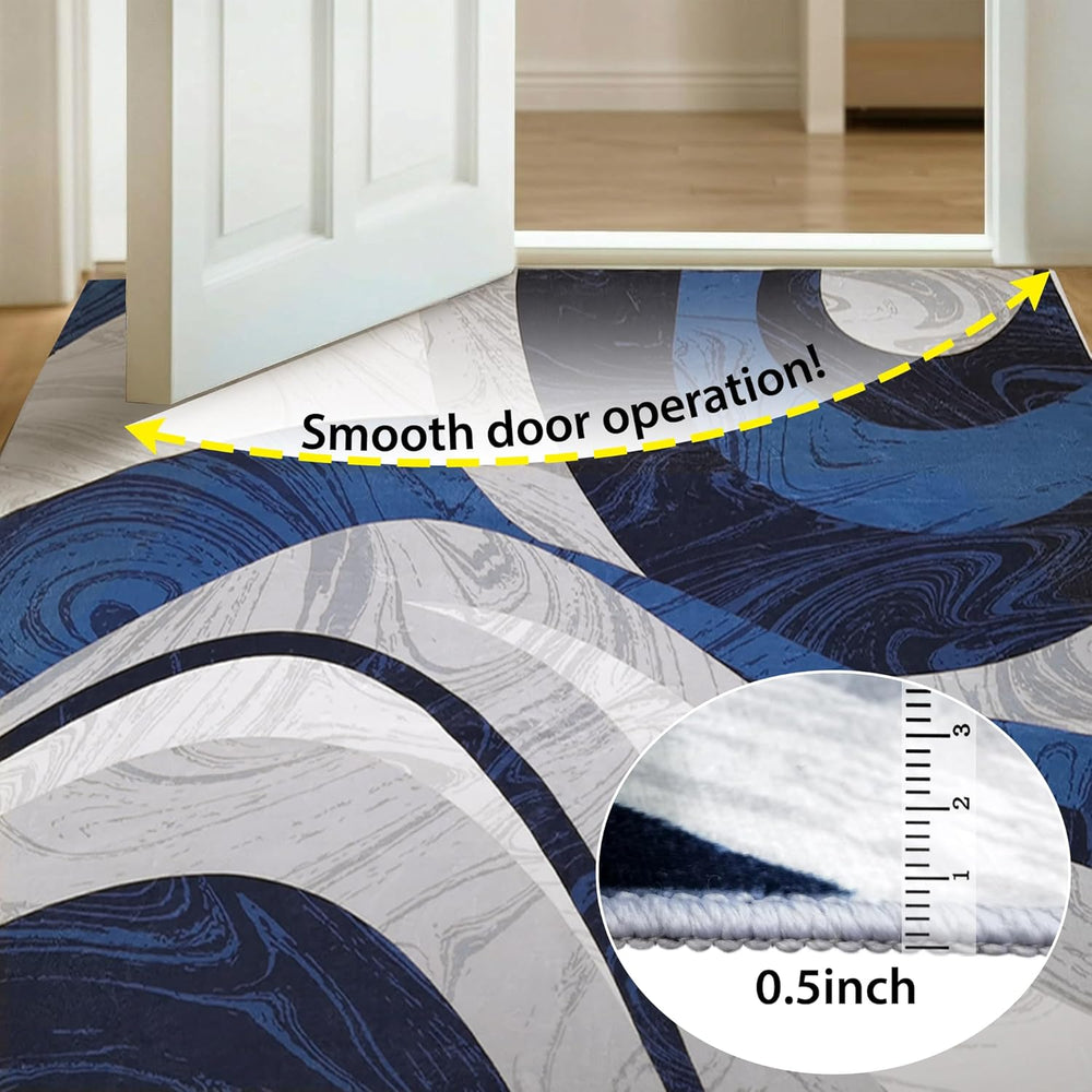 Washable Area Rug for Living Room, Indoor, Dinig Room – Soft Pile Non-Slip Ru...