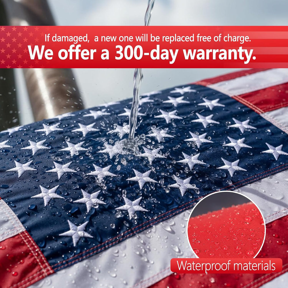 Tear Resistant Made in USA American Flag,100% Nylon Fabric Heavy Duty America...