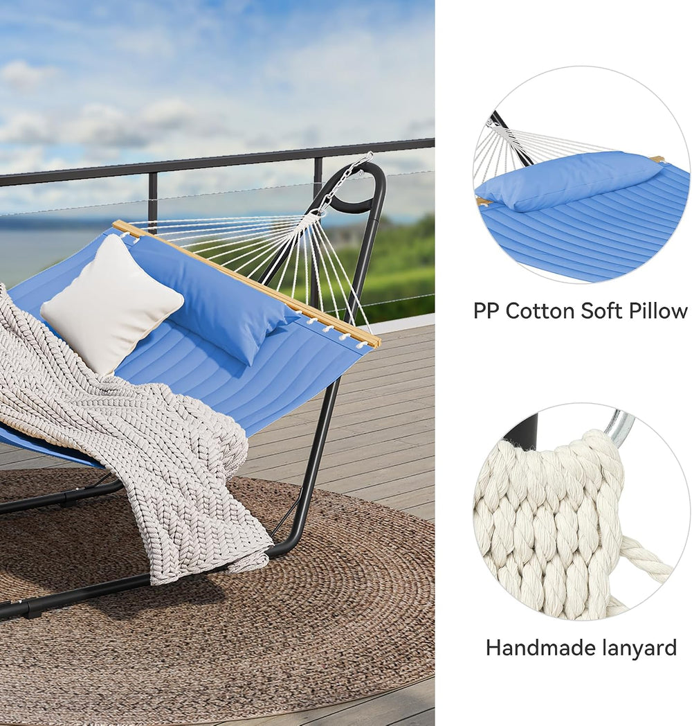 YITAHOME Hammock with Stand & Pillow Storage Bags, 450lbs Portable Hammock