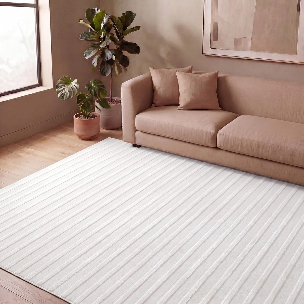 Revival Rugs Staves 8'x10' Area Rugs - Washable, Medium Pile, Modern,...