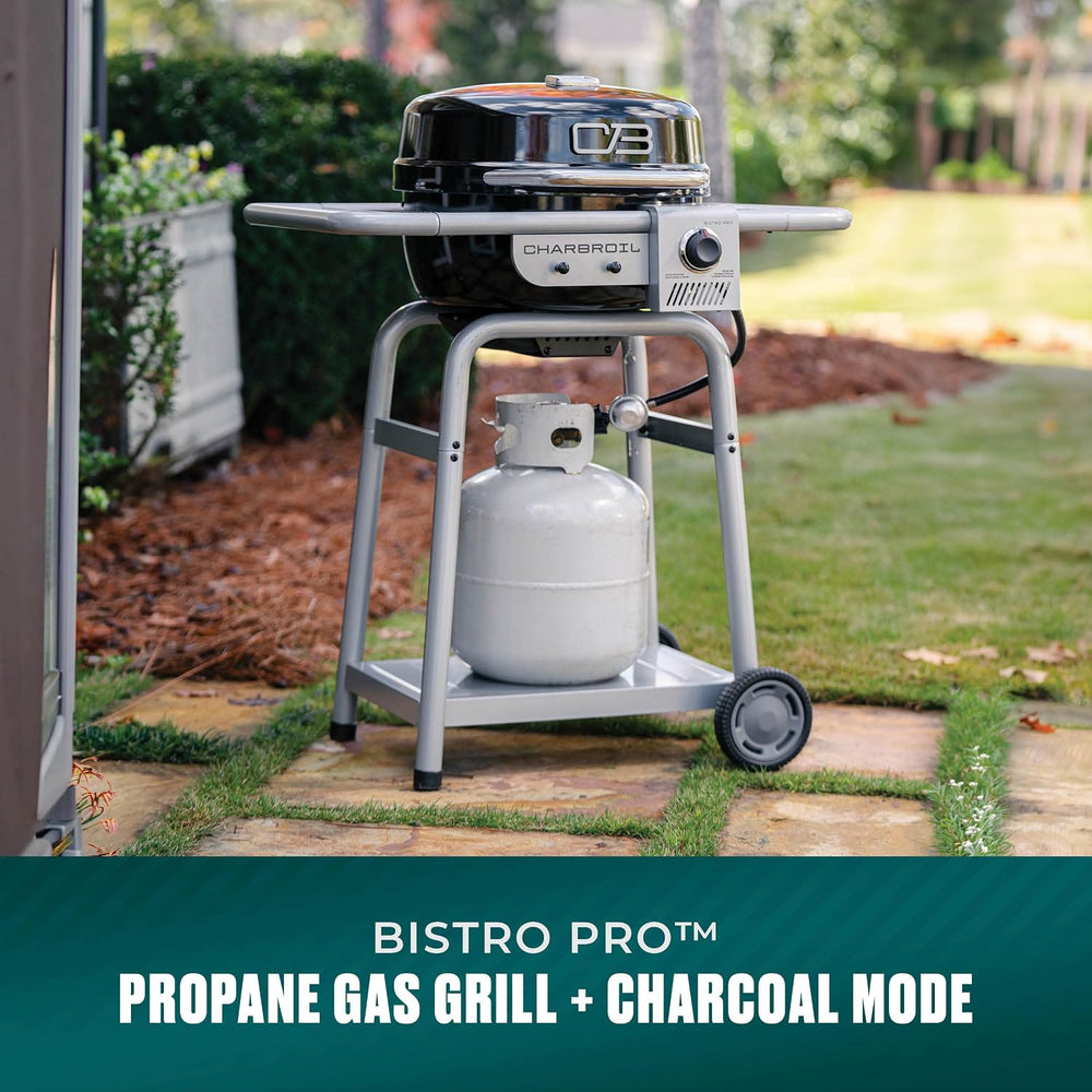 Charbroil Bistro Pro 2-in-1 Gas & Charcoal Grill with 240 Sq. In. Cooking...