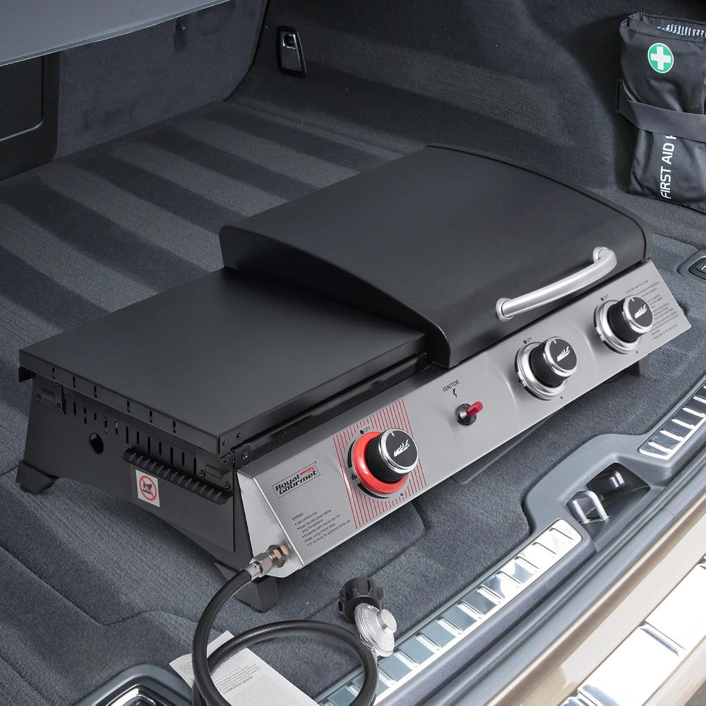 Royal Gourmet PD1305H 3-Burner Propane Gas Grill, Griddle Combo with Lid
