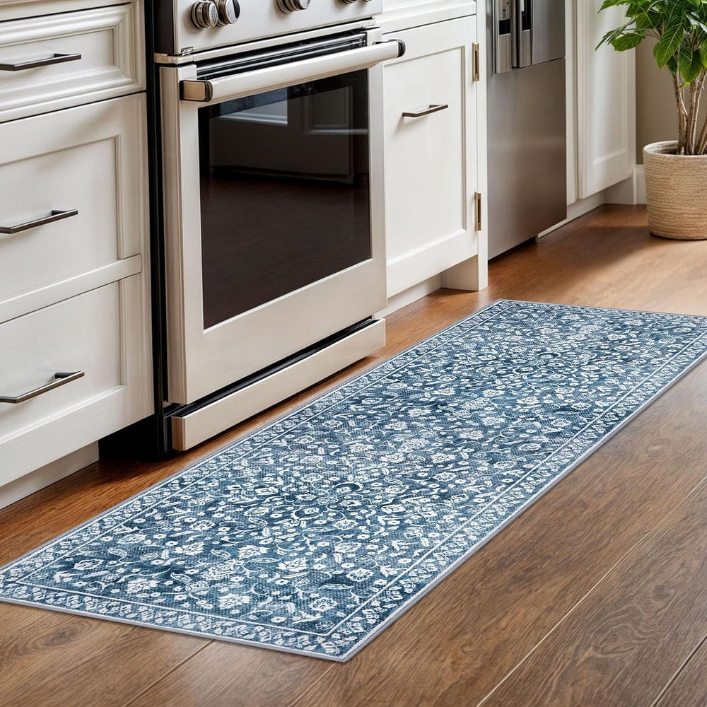 Washable Vintage 2x6 Runner Rug Non Slip Runners for Hallway