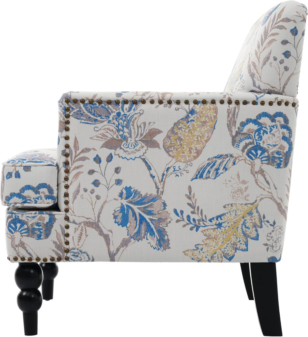 Christopher Knight Home Eve Modern Upholstered Club Chair, Wooden Living Room...