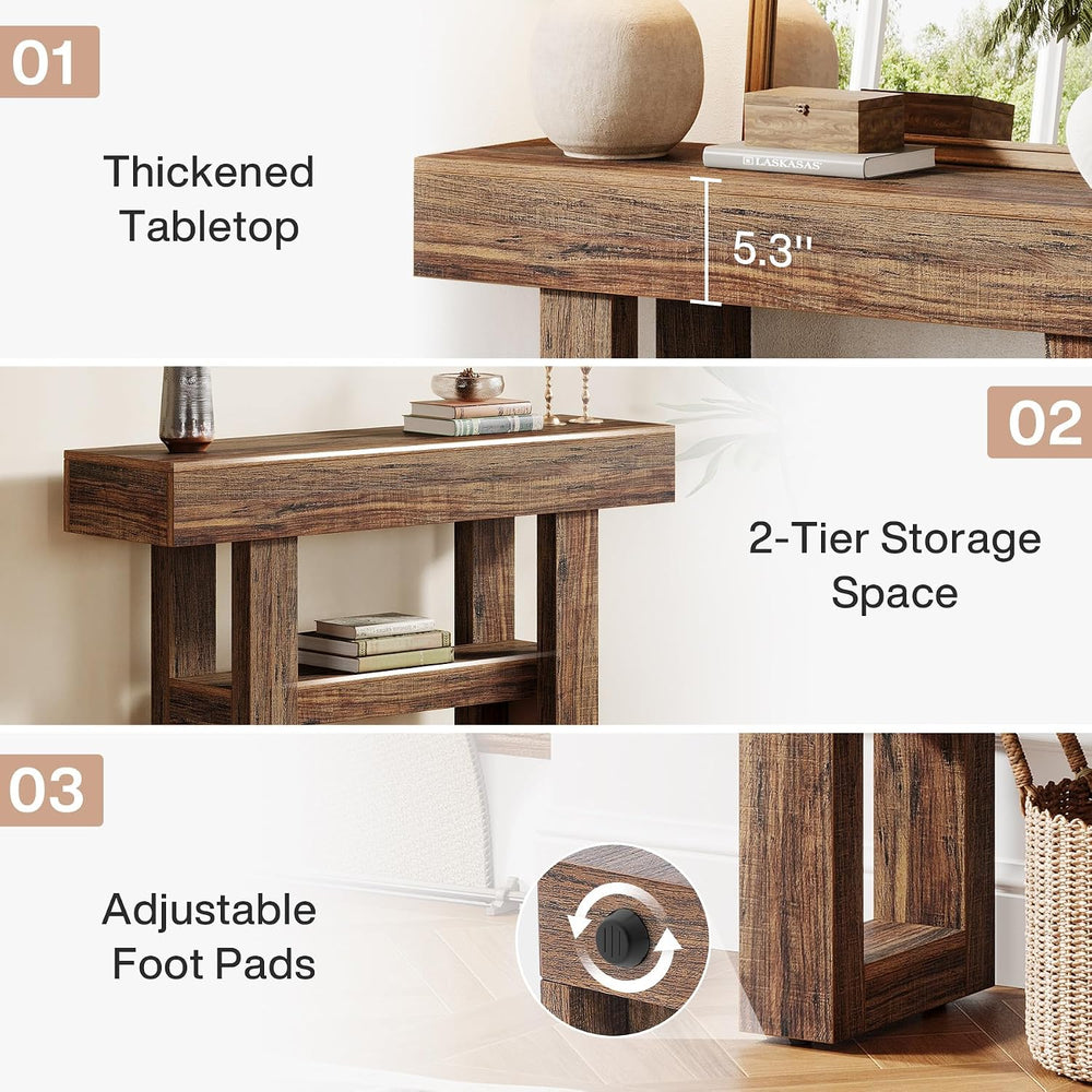 Tribesigns 41.34" Farmhouse Console Table, Sofa Table Behind The Couch