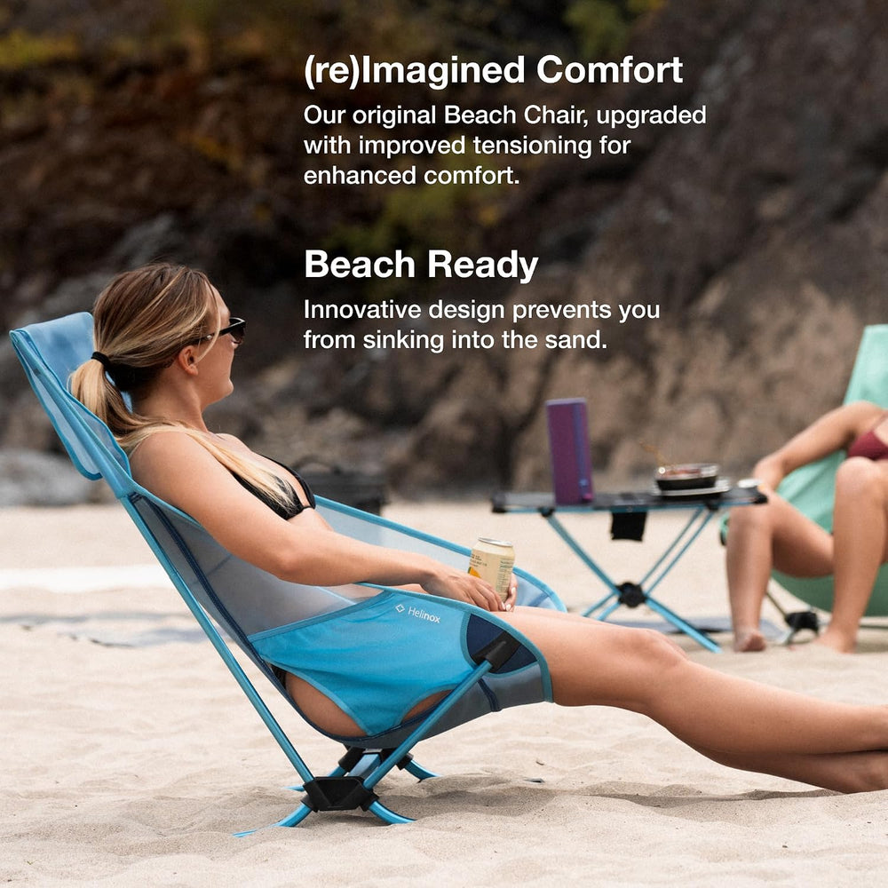 Helinox Beach Chair (re), Packable Outdoor Furniture, Summer Vacation Seat, L...