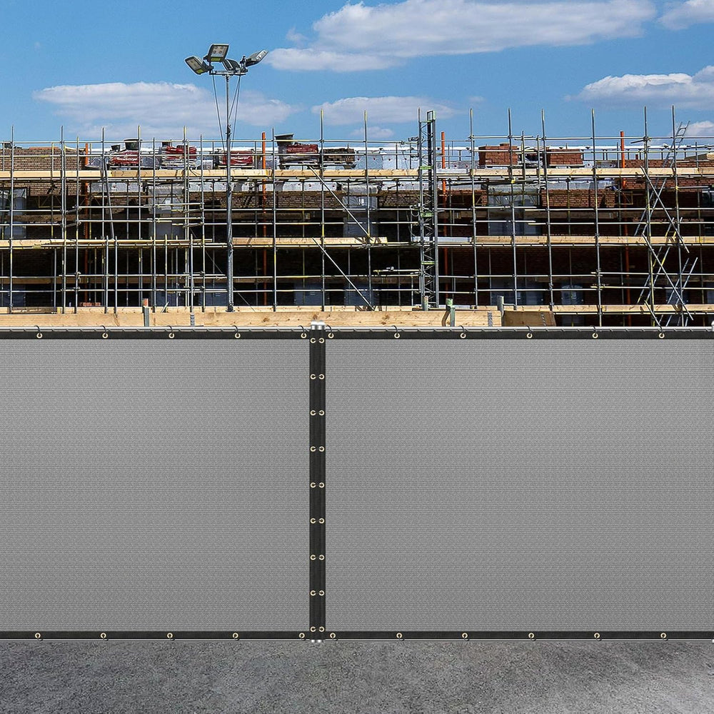 Buzzbazaar 4' x 25' Gray Heavy Duty Privacy Fence Screen - Commercial...