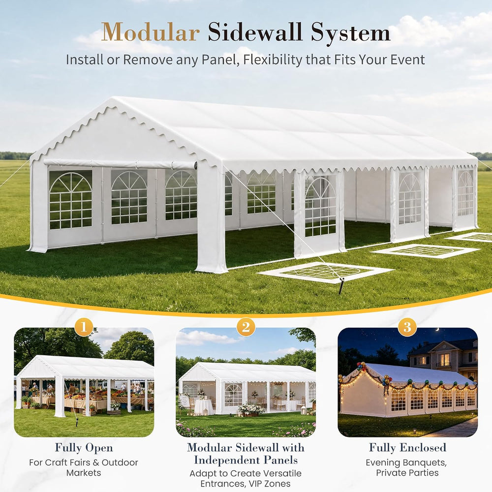 Sophia & William 20x40 Party Tents, Heavy Duty Event Tent for Parties
