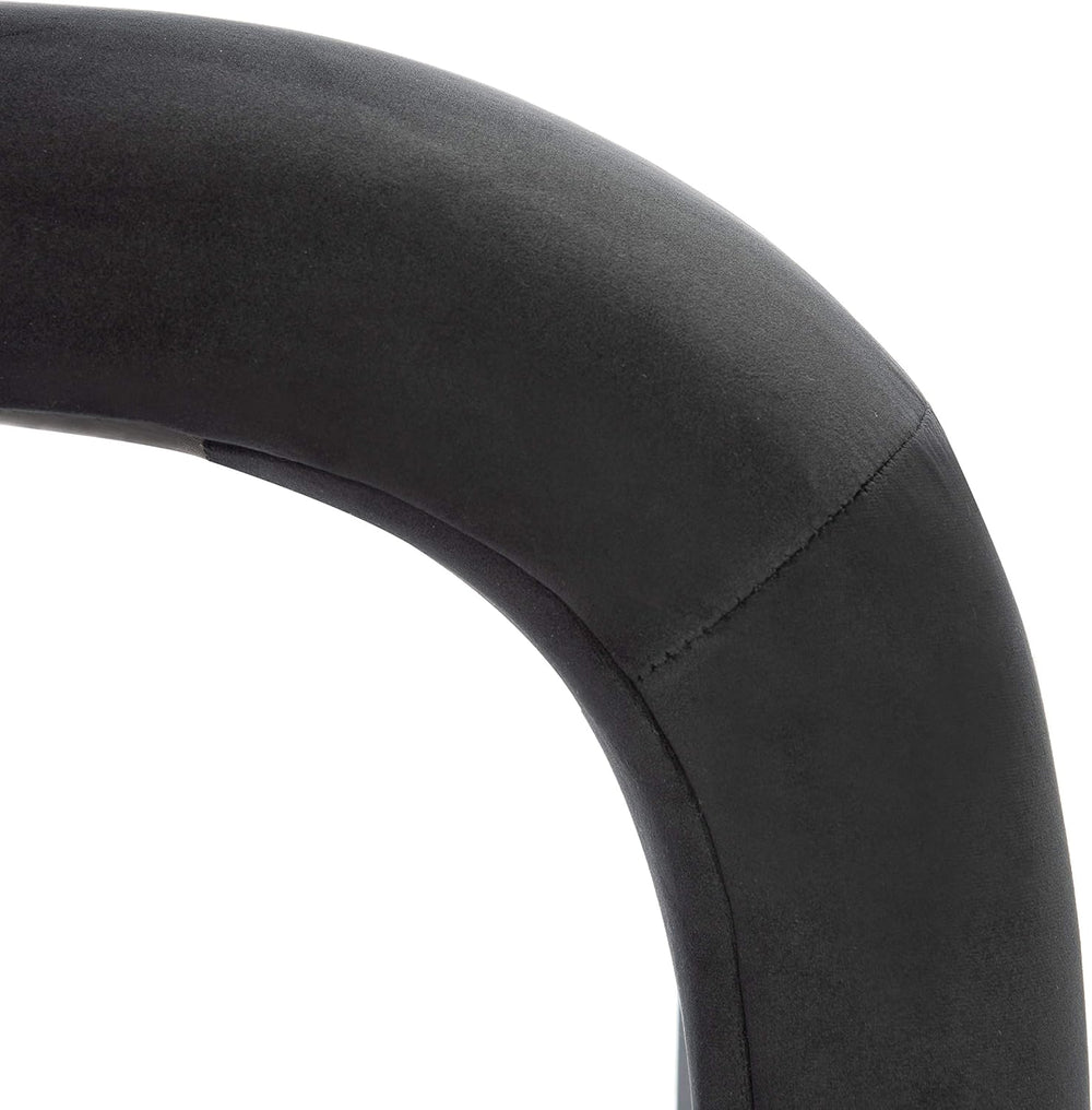 SAFAVIEH Furniture - Tenko Bench - Black - Solid Wood - Modern Shearling Desi...