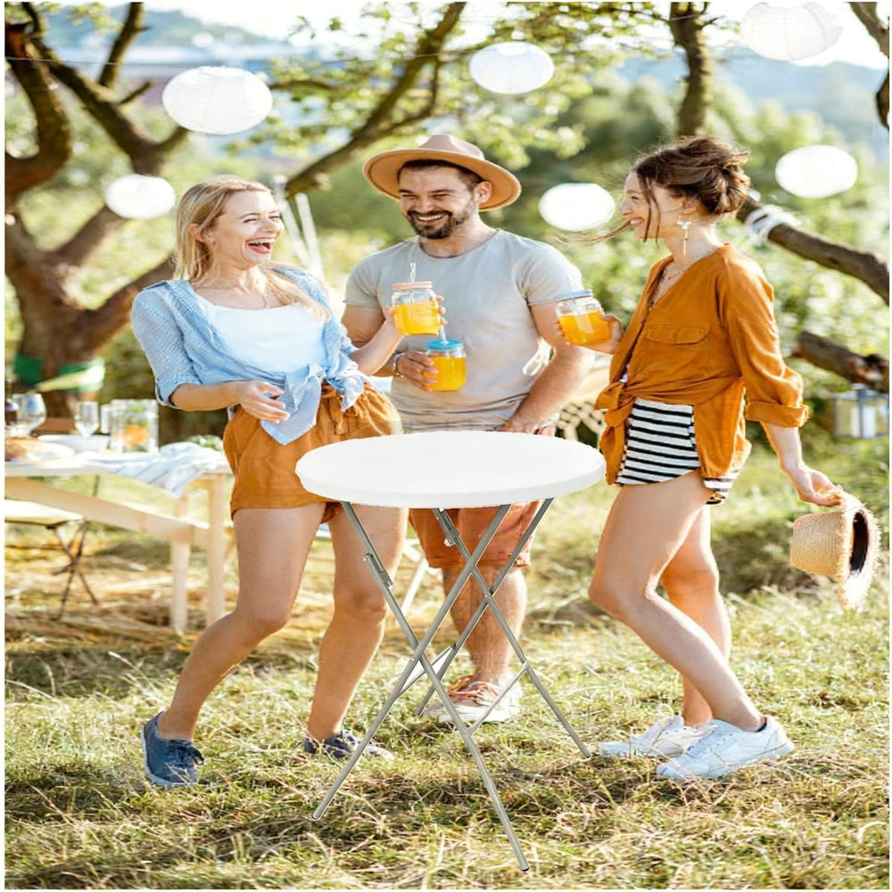 28in Cocktail Table, no Assembly Required, High Top Folding Table