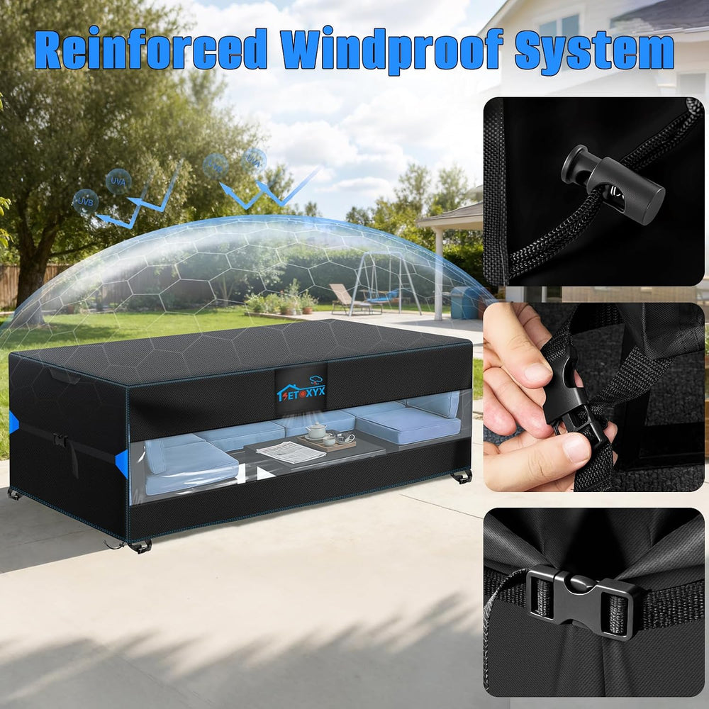 Patio Furniture Covers, 420D Oxford (90" L x 62" W x 28" H)