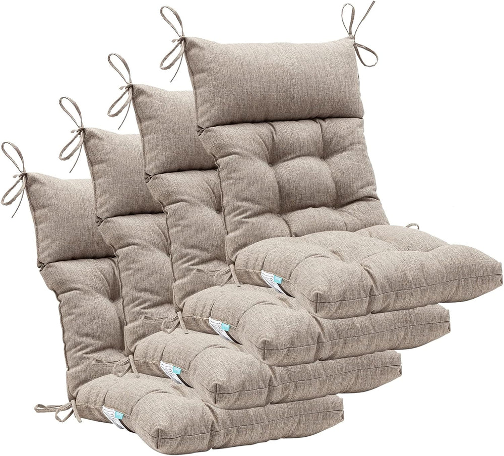 QILLOWAY Outdoor Rocking Chair Cushions Set of 2, 100% Polyester Waterproof P...