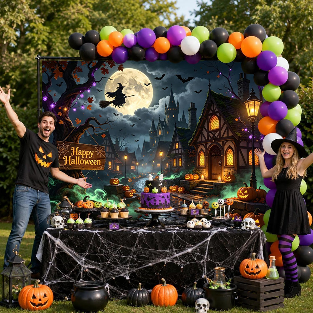 10x8ft Halloween Backdrop Haunted House Halloween Backdrops for Photography