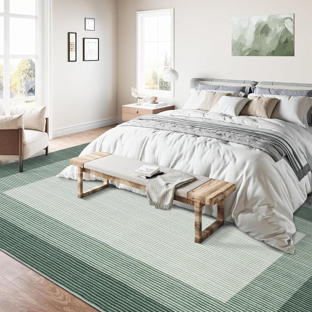 GarveeHome Area Rugs 9x12 Living Room Rug, Modern Bordered Machine Washable R...