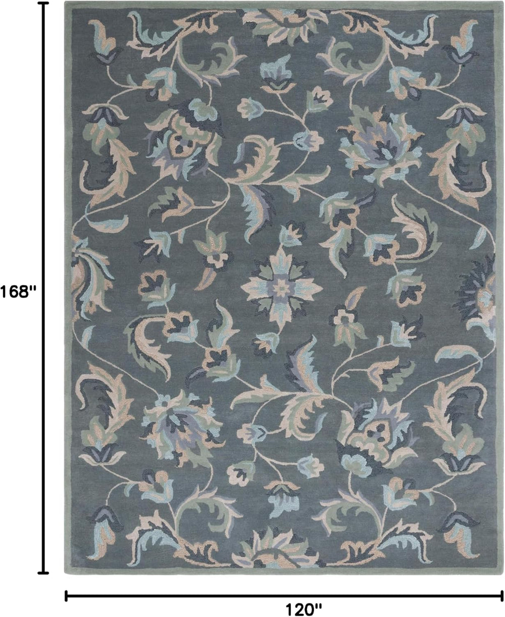 SAFAVIEH Jardin Collection Area Rug - 10' x 14', Grey & Multi, Fl...