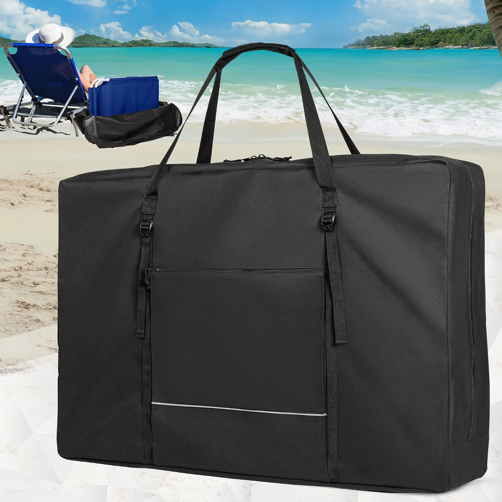 Carrying Bag for Folding Chair, Storage Case Fits for Beach Chair, Black