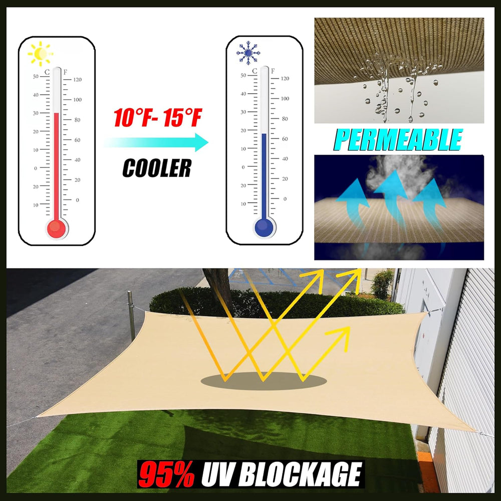 Royal Shade 1 6' x 1 6' x 1 6' White Triangle Sun Shade Sail for ...