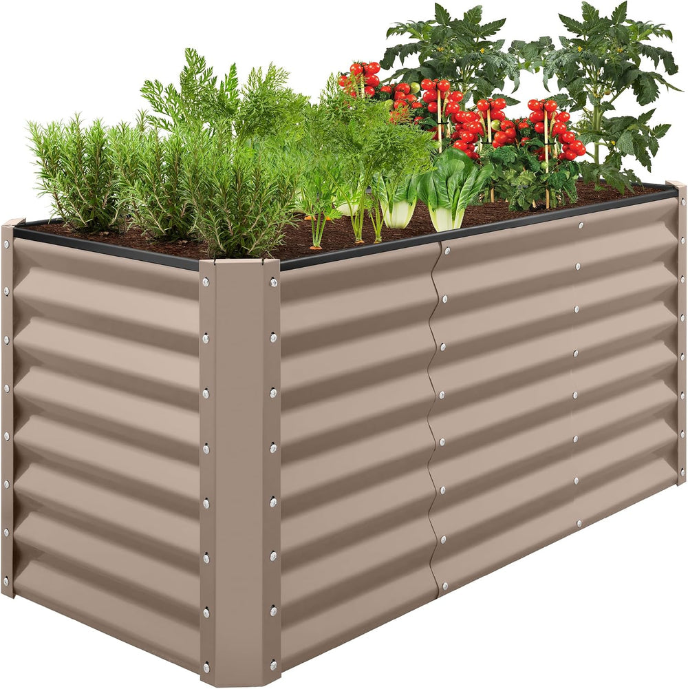 Best Choice Products 4x2x2FT Steel Raised Garden Bed for Outdoor Use, Deep Pl...