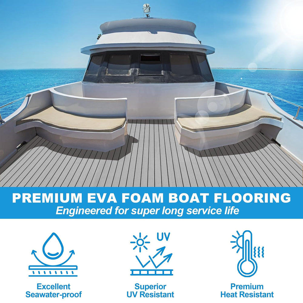 PrimeZone EVA Foam Boat Flooring 94.5" x 47.2" Sea Deck Marine Boat...