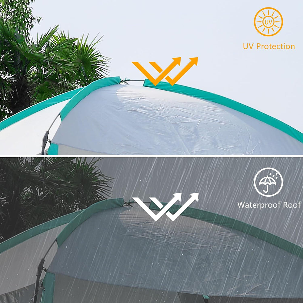 GREGIN Screen House Room 11 x 11 ft Mesh Net Tent Portable Canopy Gazebo