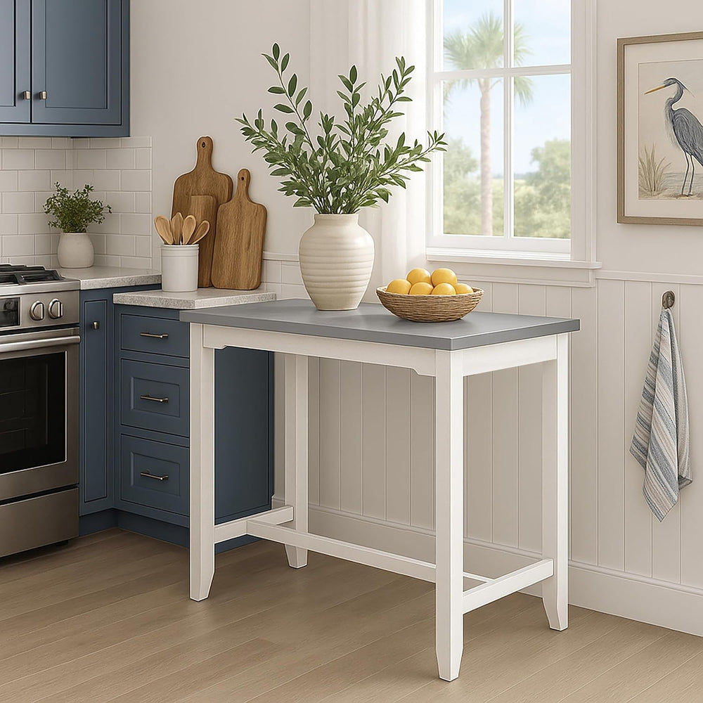 Hillsdale Furniture Hillsdale Clarion Side, Distressed Gray/Sea White Counter...