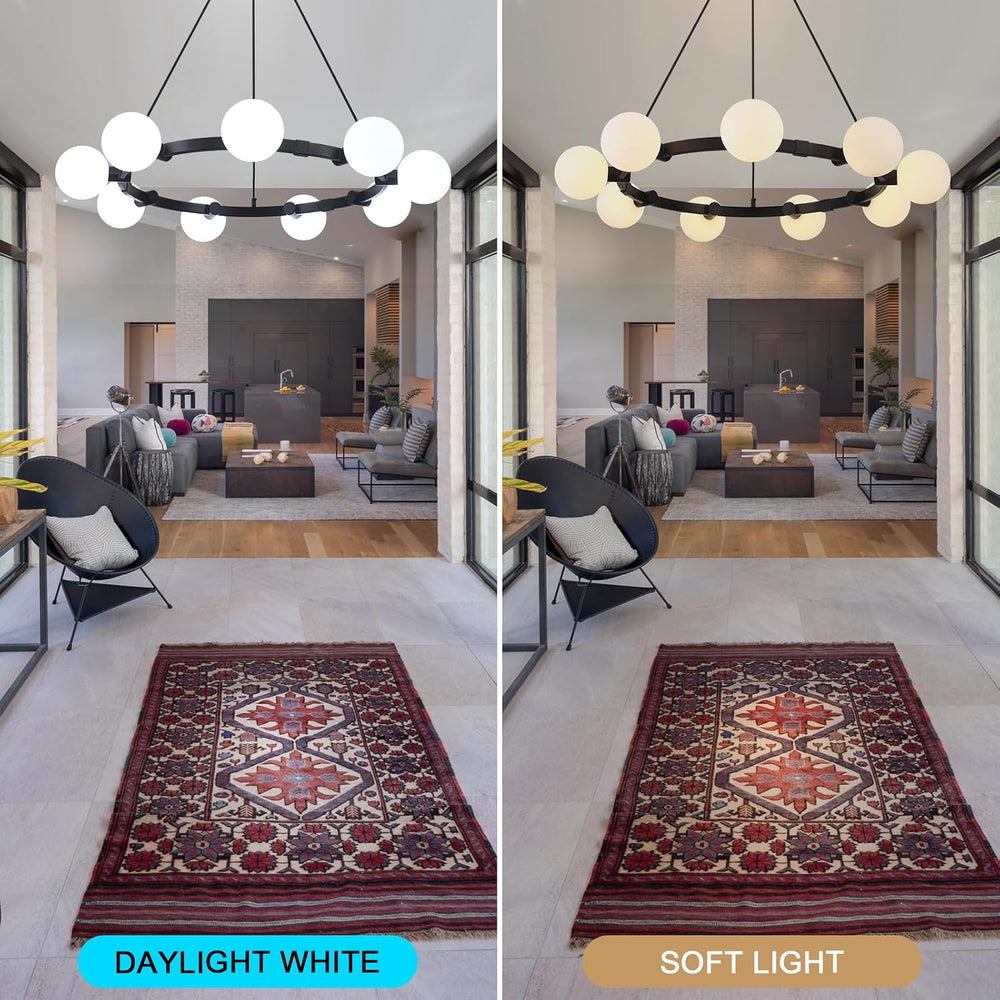 9-Light Modern Chandelier for Dining Room, Sputnik Ceiling Light Fixture with...