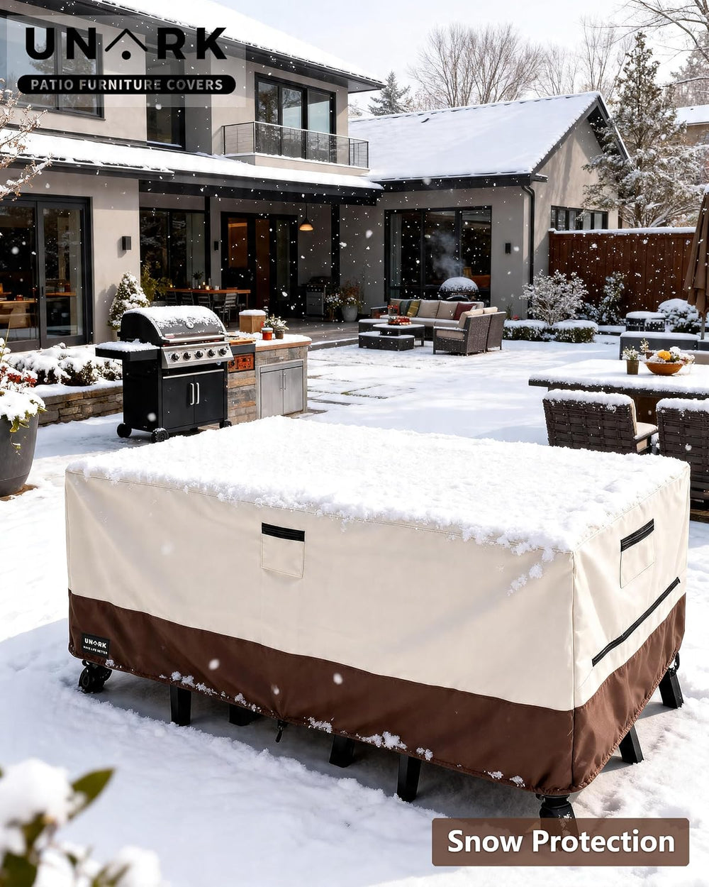 Outdoor Furniture Covers Waterproof, 600D Heavy Duty Patio Furniture Covers W...
