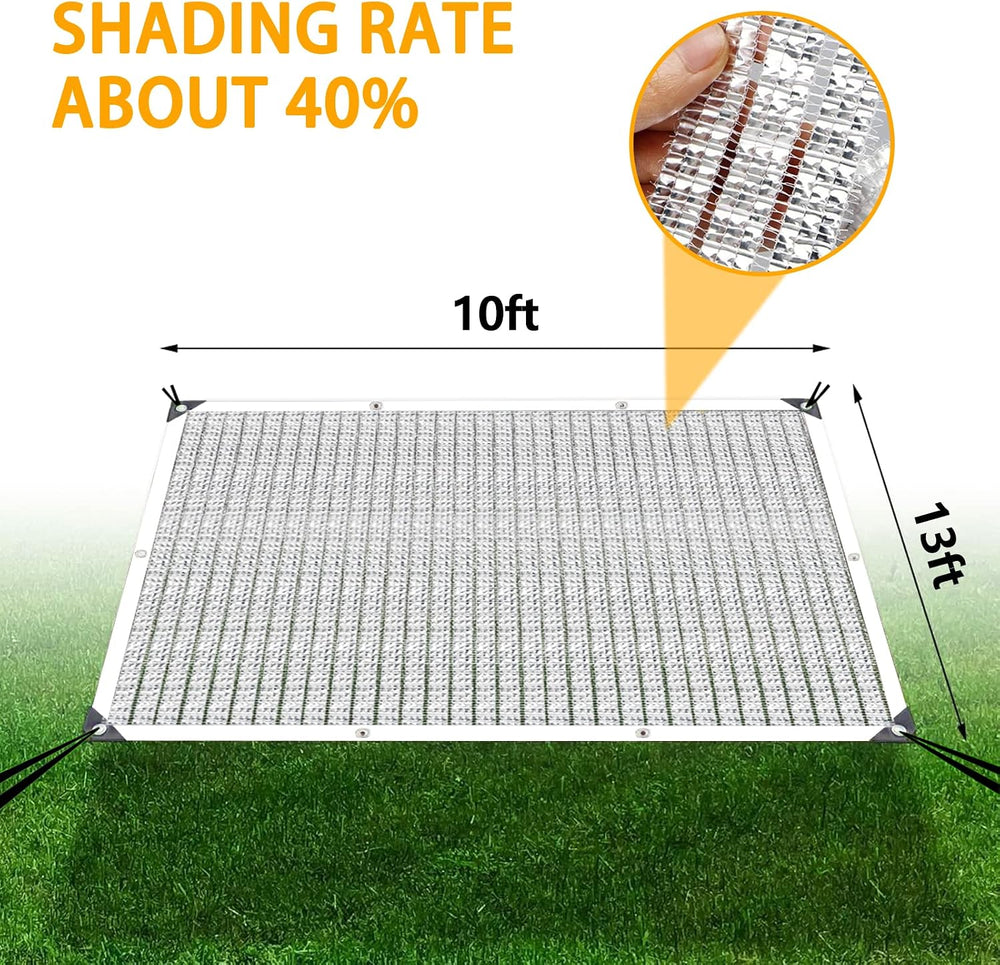 Shade Cloth - 80% Garden Shade Cloth, Mesh Tarp - for Greenhouse Plants Patio...