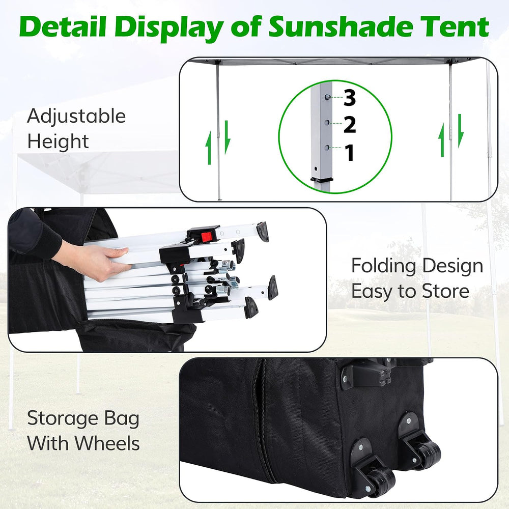 LEMY 10x10 Pop Up Canopy Tent,Instant Outdoor Patio Canopy with Wheeled Carry...
